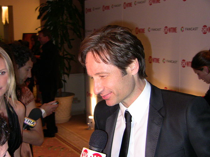 David Duchovny at the Showtime Golden Globes P...