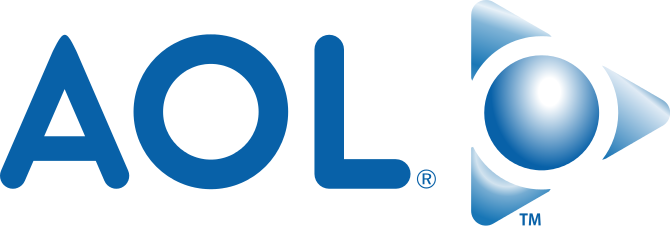 The second logo for AOL, used from 2006–2009
