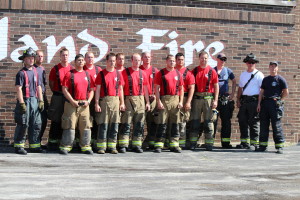 Orland Fire Protection DIstrict new recruits during training