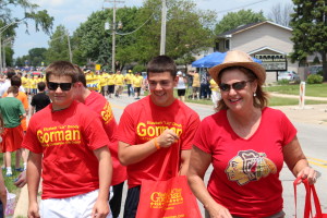 County Commissioner Liz Gorman at the Orland Day Parade  with family and supporters