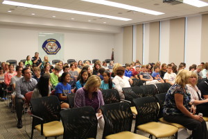 Parents and students packed an Orland Fire Protection District community-wide meeting on drug and substance abuse Tuesday July 15, 2014