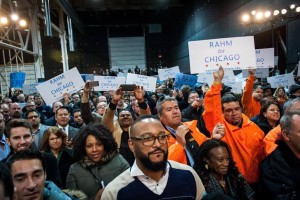 Rahm Emanuel had strong African American voter presence at his election night rally