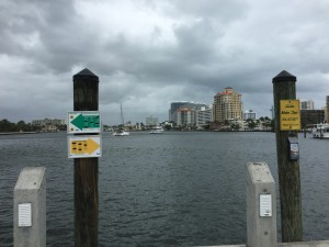 Our first Water Taxi boarding zone in Ft. Lauderdale