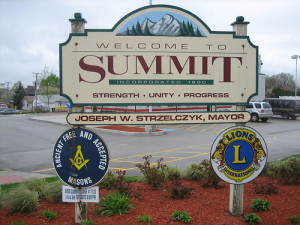 Village of Summit sign