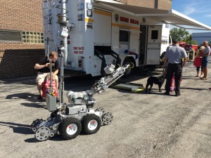 The Cook County Sheriff's Office demonstrated their robotic bomb equipment at the Orland Fire Protection DIstrict's annual Open House Sept. 26, 2015