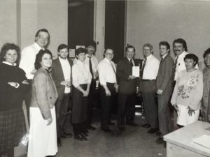 Mayor Richard M. Daley and the City Hall press corp members in 1990