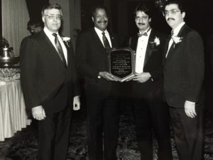 Chicago Mayor Eugene Sawyer at an American Arab event in 1989