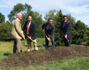 L-R: Winfield Village President Erik Spande, Forest Preserve District Commissioner Al Murphy, Forest Preserve District President Joe Cantore and Chicago Metropolitan Agency for Planning, Deputy Executive Director of Communications and Outreach Tom Garritano 