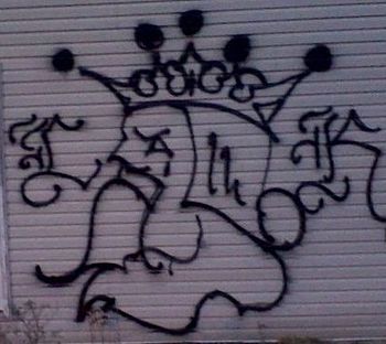 Street gang violence, graffiti
